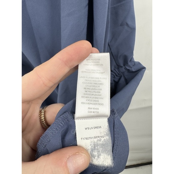 Toad & Co Liv Mini Athleisure Dress Women Medium Blue Outdoor Hiking‎ Camping - Picture 7 of 9